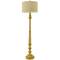 Brown Polystone Turned Style Floor Lamp with Drum Shade 16" x 16" x 60"